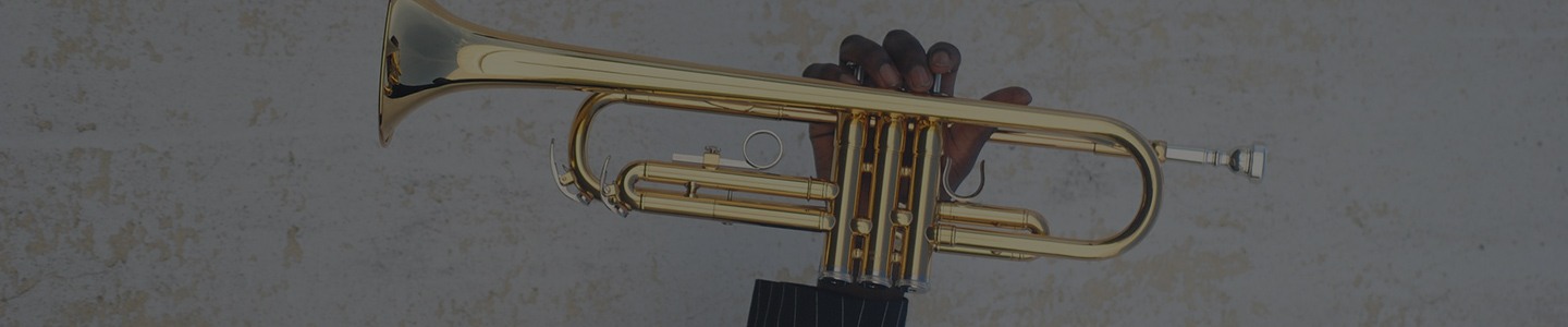 Various instruments on black background