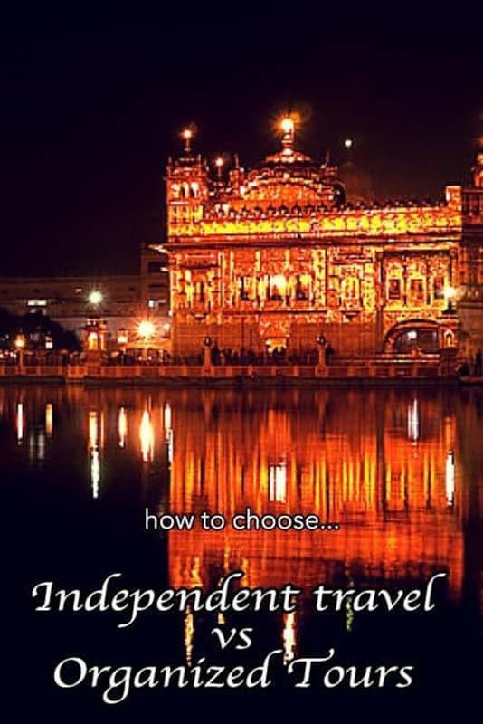 organized tours independent travel